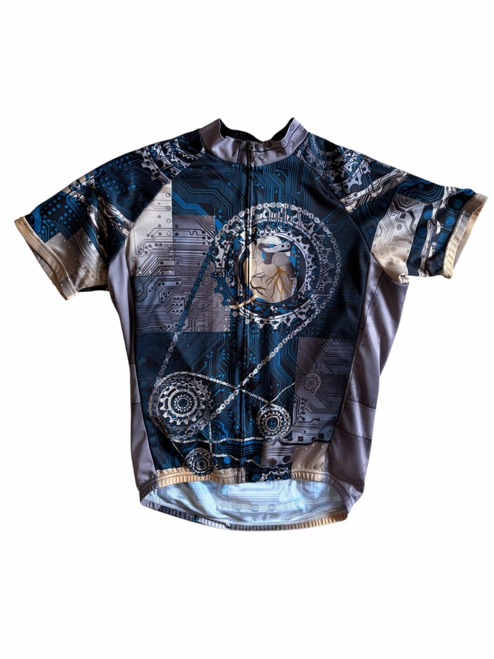 Primal Wear Departed Crankin’ Skeleton Gears Sport Cut Cycling Jersey M